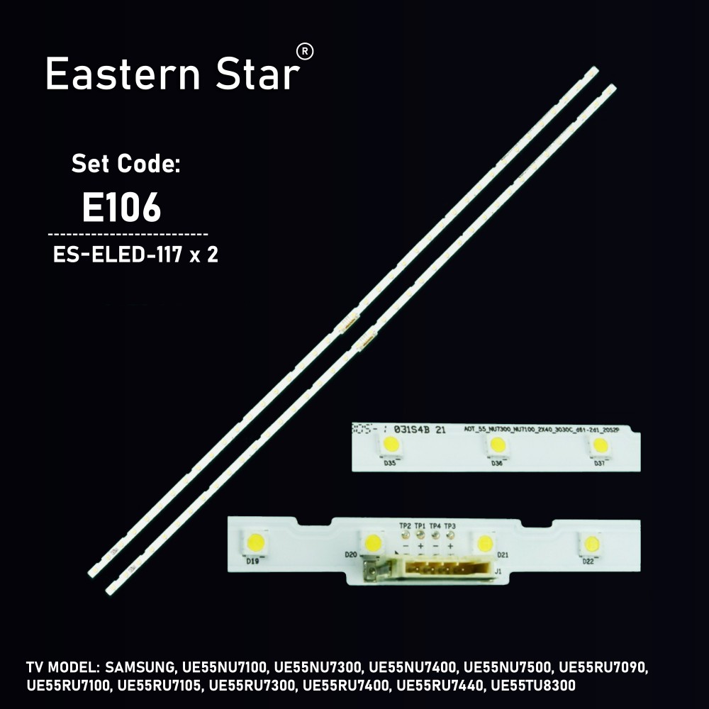 ES-ELED-117, SAMSUNG, UE55NU7100, UE55NU7300, UE55NU7400, UE55NU7500, UE55RU7090, UE55RU7100, UE55RU7105, UE55RU7300, UE55RU7400, UE55RU7440, UE55TU8300, TV LED BAR ana görsel