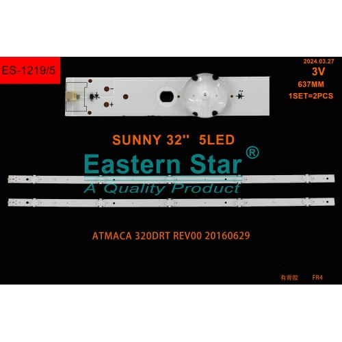 ES-1219, SUNNY, ATMACA 320DRT REV00 20160629, TV LED BAR