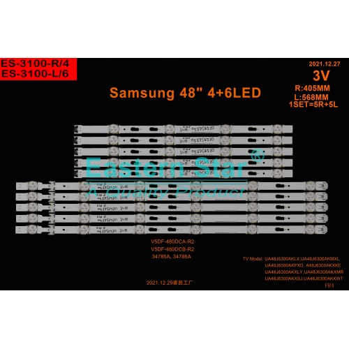 ES-3100, SAMSUNG, UE48J6370SU, BN96-34786A, BN96-34785A, S_5J63_48_FL_R4_REV1.5_150108_LM41-00117L, S_5J63_48_FL_L6_REV1.5_150108_LM41-00106R, V5DF-480DCA-R2, V5DF-480DCB-R2, TV LED BAR