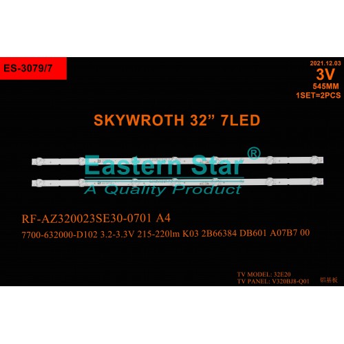 ES-3079, RF-AZ320023SE30-0701 A4, TV LED BAR