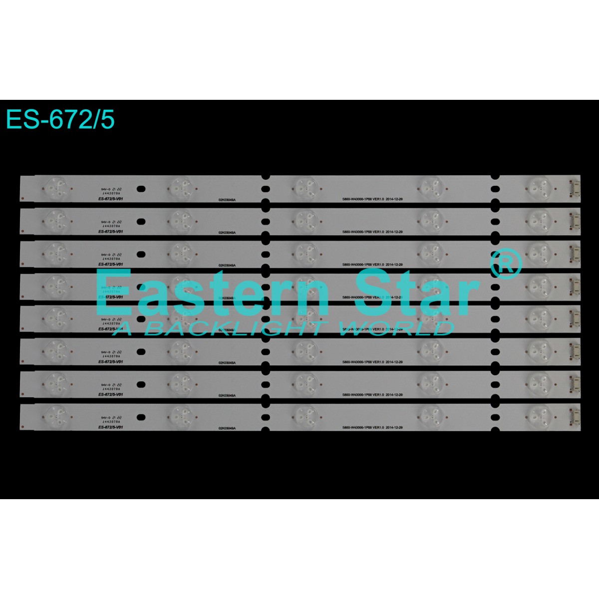 ES-672, 5800-W40000-1P00 VER1.0 2014-12-29, TV LED BAR