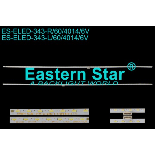 ES-ELED-343, LB55074 V2_00, LB55074 V3_00，LB55074 V3_01,  LB55074 V1_01, LB55074 V0_01, LB55074 V2_01, TV LED BAR