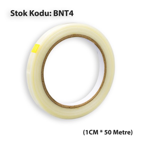 Nuks İpli Montaj Bantı - Lifli Flament Bant 10MM (1CM) 50 Metre Fibrous Flament Tape