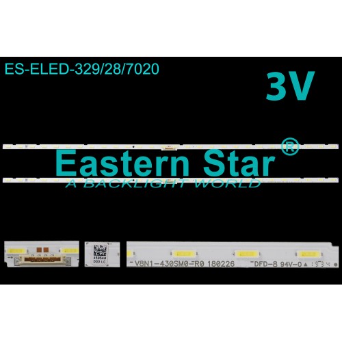 ES-ELED-329/3V, V8N1-430SM0-R0, HG43EJ690UB, HG43EJ690UB, QM43N, UE43NU7100U, UE43NU7400U, UE43RU7090U, UE43RU7100U, UE43RU7400U, TV LED BAR