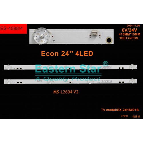 ES-4588, MS-L2694 V2 2018-08-30, 6V, TV LED BAR BG ES-183