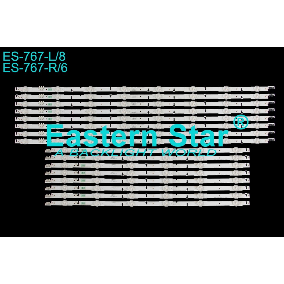 ES-767, SAMSUNG, UE65H6470, LED BAR, D4GE-650DCA-R2, D4GE-650DCB-R2, 2014SVS65F, BN96-30435A, BN96-30436A, TV LED BAR