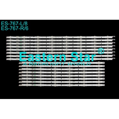ES-767, SAMSUNG, UE65H6470, LED BAR, D4GE-650DCA-R2, D4GE-650DCB-R2, 2014SVS65F, BN96-30435A, BN96-30436A, TV LED BAR
