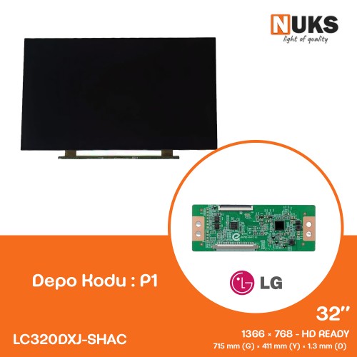 32'', HD READY, LG, LC320DXJ-SHAC, 2 COF TCONLU TV PANEL