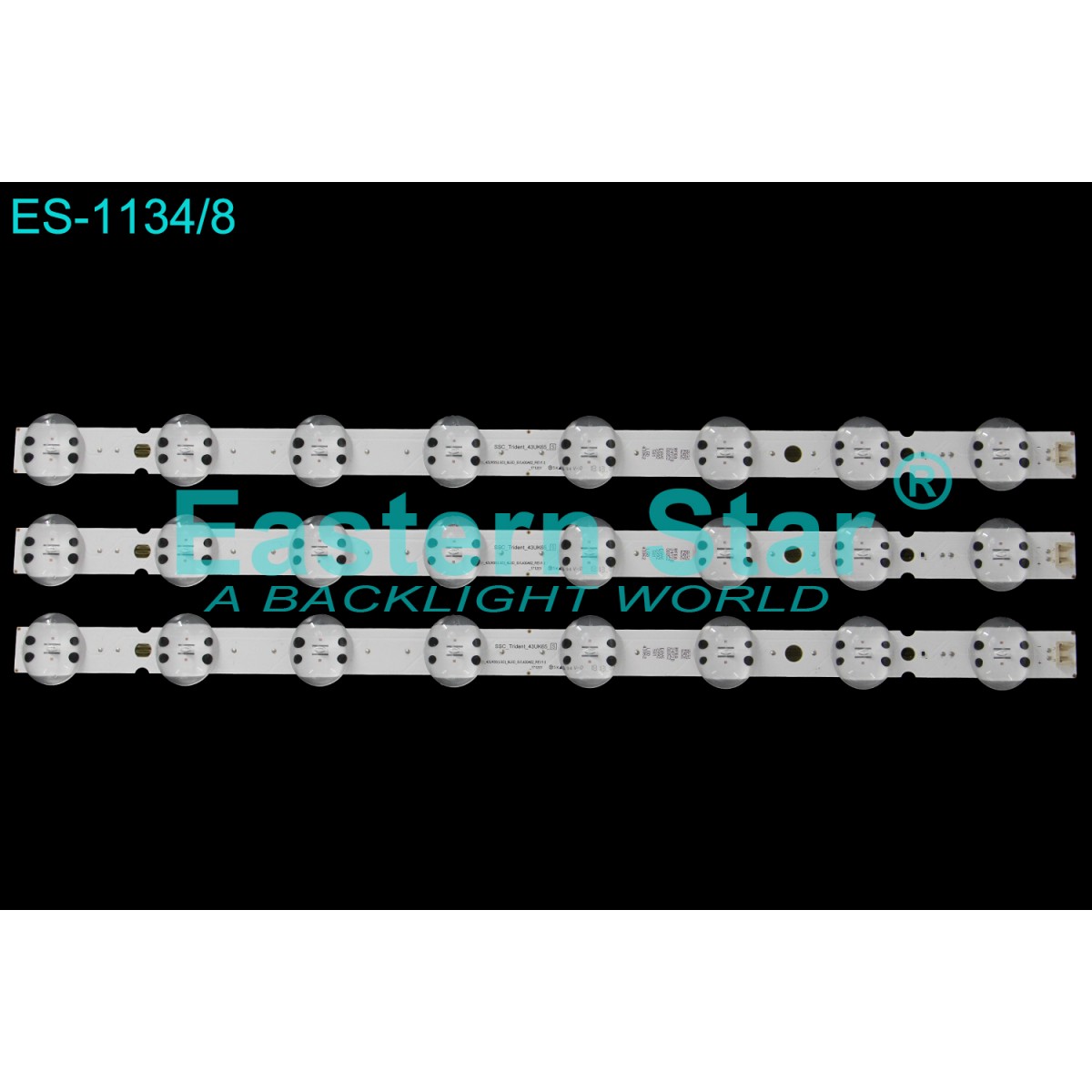 ES-1134, LED TV Backlight use for 43" Lg 43UK6500AUA EAV63992501, 43UK65, 43UK65(LGD)_8LED_SVL430A62_REV1.0_171201 LED STRIP(3)