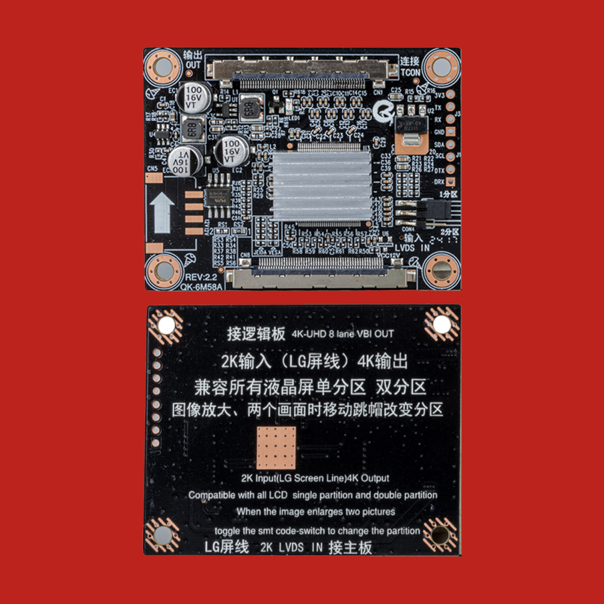 4K TO 2K - 60HZ - T-CON FLEXİ ÇEVİRİCİ BOARD (51PIN) - NUKS-CB114