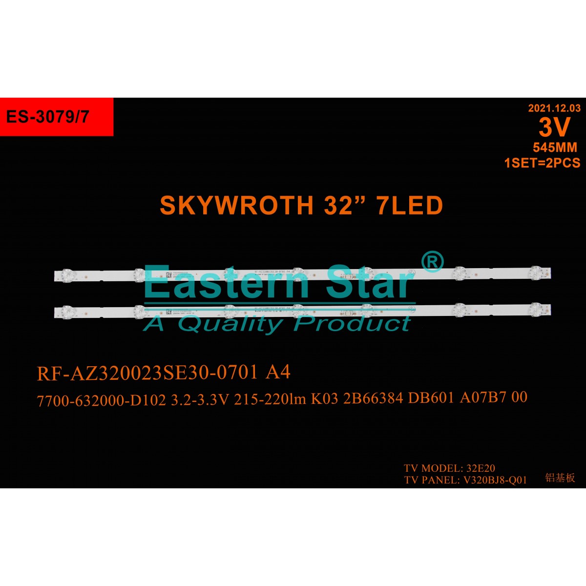 ES-3079, RF-AZ320023SE30-0701 A4, TV LED BAR