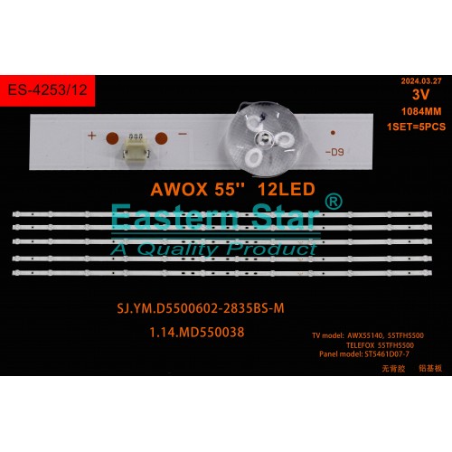 ES-4253, SJ.YM.D5500602-2835BS-M , AWOX AWX55140 TV LED BAR