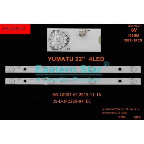 ES-4251, MS-L0903 V2, 2015-11-16, JS-D-JP2220-041EC, YUMATU, TV LED BAR