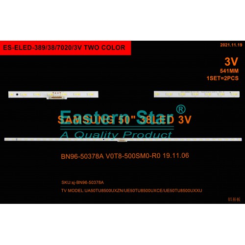 ES-ELED-389, SAMSUNG, UE50TU8500U, BN96-50378A, V0T8-500SM0-R0, TV LED BAR