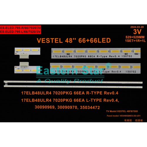 ES-ELED-795, VESTEL, 48UA9300, 48R6080U, 48UA9350, 48UHL950, 48UA8900, 48FB7500, 17ELB48ULR4 7020PKG 66EA R-TYPE Rev0.4,17ELB48ULR4 7020PKG 66EA L-TYPE Rev0.4,30090969, 30090970, 35034472, TV LED BAR