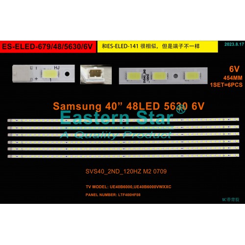 ES-ELED-679, SAMSUNG, UE40B6000, LTF400HF08 , SVS40_2ND_120HZ M2 0709, TV LED BAR