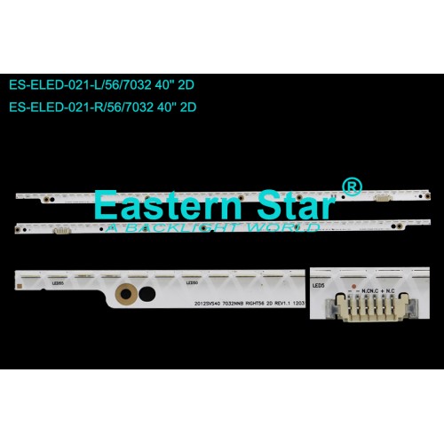 ES-ELED-021, SAMSUNG, BN96-21461A, BN96-21460A, UE40ES5500, UE40ES5700, SAMSUNG 2012SVS40 7032NNB  (2D), TV LED BAR