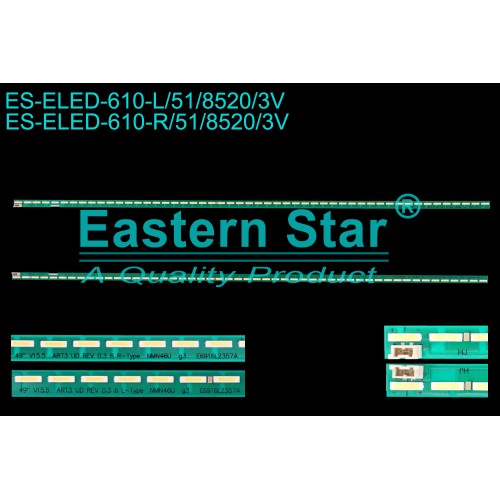 ES-ELED-610, LG, 49LX761H, 49UF6807, 49UH600V, 6922L-0151A, 6916L-2357A, 6916L-2298A, 6916L-2297A , LC490EGG(FH)(M1), 49” V15.5 ART3 UD REV 0.3 6 L-TYPE, 6916L2297A, 49” V15.5 ART3 UD REV 0.3 6 R-TYPE, TV LED BAR