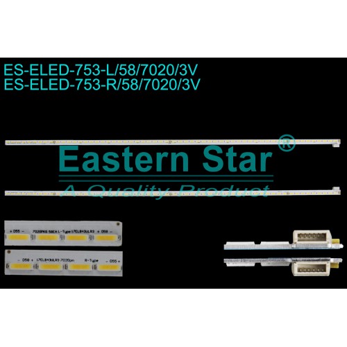 ES-ELED-753, VESTEL, 17ELB43ULR3 7020PKG 58EA L-Type, 17ELB43ULR3 7020PKG 58EA R-Type, 30088771, 30088772, VES430QNEL-3D-U01, TV LED BAR