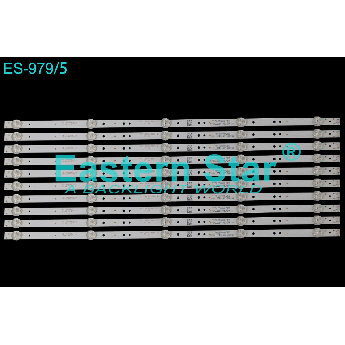 ES-979, BARCELONA 58 GCU 8905B, 58 GCU 8900B, A58L 8870 5B, B58L 8870 5B, APT-LB17038-58G3-1.2, JL.D58051330-202AS-M, V580DJ4-MD1, TV LED BAR