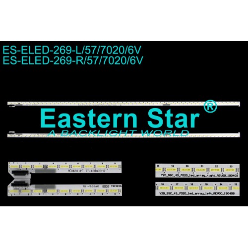 ES-ELED-269, LG 43UH5F, 43UH5F-B, TV LED BAR, STL430AC3-R, STL430AC3-L, Y20_43_7020 LCD_Array_LEFT, Y20_43_7020 LCD_Array_RIGHT, TV LED BAR