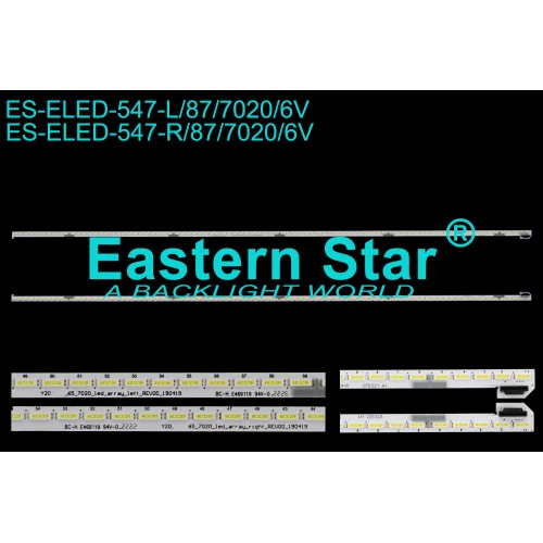 ES-ELED-547, LG, 65UH5F-B, LED BAR, BACKLIGHT, STL650A24-L Y20_65_7020_led_array_left_REV00_190419, STL650A24-L Y20_65_7020_led_array_right_REV00_190419, TV LED BAR