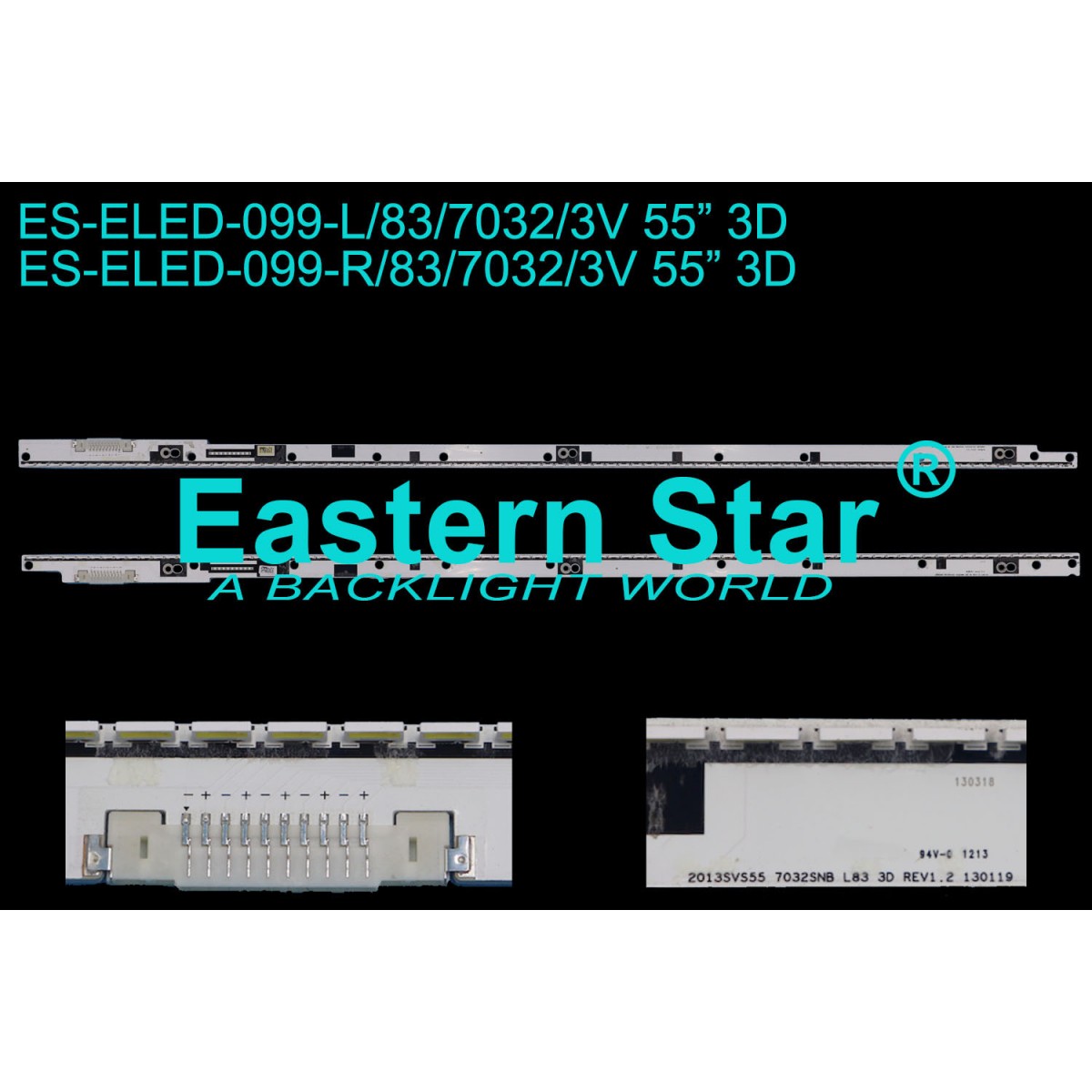 ES-ELED-099, SAMSUNG, BN96-25447A, BN96-25448A, BN96-29657A, BN96-29658A, HG55EB890XB, UE55C, UE55F7000SL, UE55F8000SL, UE55F8500SL, V3LE-550SMA-R4, V3LE-550SMB-R4, 2013SVS55 7032SNB L83 REV1.2 130119, TV LED BAR