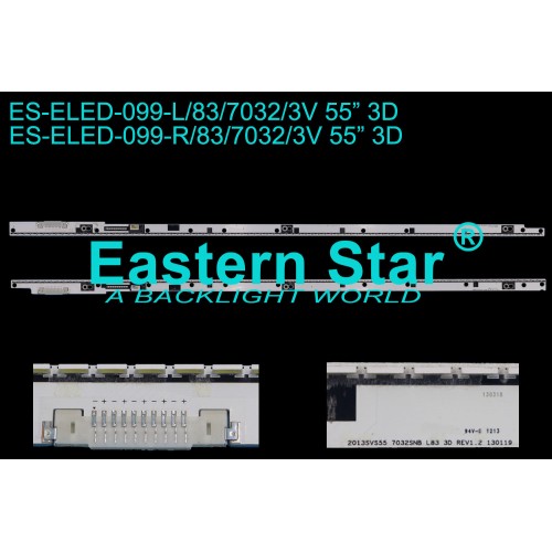 ES-ELED-099, SAMSUNG, BN96-25447A, BN96-25448A, BN96-29657A, BN96-29658A, HG55EB890XB, UE55C, UE55F7000SL, UE55F8000SL, UE55F8500SL, V3LE-550SMA-R4, V3LE-550SMB-R4, 2013SVS55 7032SNB L83 REV1.2 130119, TV LED BAR