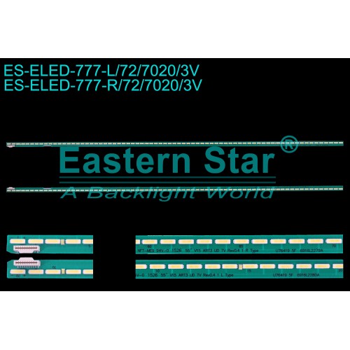 ES-ELED-777, LG, 55UF7787, LC550EQE-FHM2, 55" V15 ART3 UD TV Rev0.4 1 L Type U76419 5F 6916L2280A  R:55" V15 ART3 UD TV Rev0.4 1 R Type U76419 5F 6916L2279A, TV LED BAR
