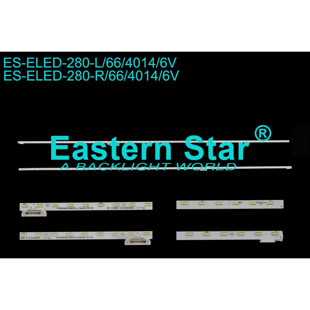 ES-ELED-280, SONY, KD-65XE8505, KD-65XE7005, XBR-65X850E, KD-65X8500E, XBR-65X850E, 760.0260A.0004, STO650A57, TV LED BAR