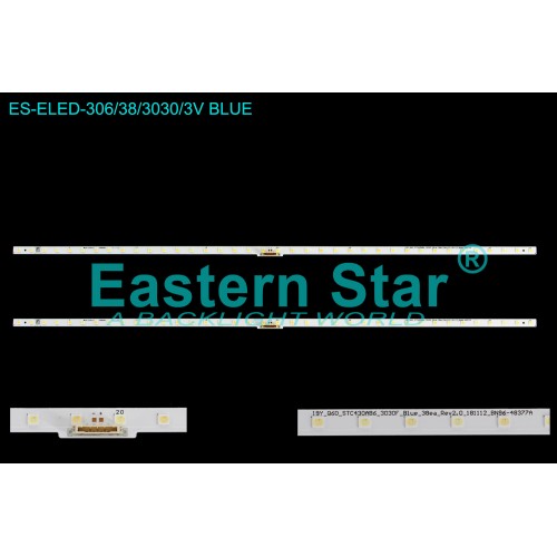 ES-ELED-306, SAMSUNG, QE43LS01TAU, BN96-48377A, V9Q6-430SM0-R0, 19Y Q60 STC430AB6 3030F BLUE 38EA REV2.0 18112, TV LED BAR