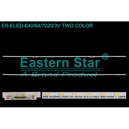 ES-ELED-640, SAMSUNG, QE65Q60AAU, QE65Q60BAU, QE65Q60CAU, QE65Q67AAU, QE65Q67BAU, QE65Q67CAU, Q60B_STC650AR2_7020N_21N1_64LEDS_REV1.0_210919, S2Q6-650SM0-R0 BN96-54492A, TV LED BAR