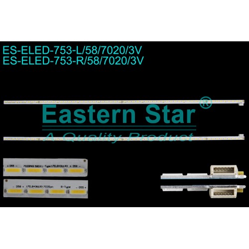 ES-ELED-753, VESTEL, 17ELB43ULR3 7020PKG 58EA L-Type, 17ELB43ULR3 7020PKG 58EA R-Type, 30088771, 30088772, VES430QNEL-3D-U01, TV LED BAR