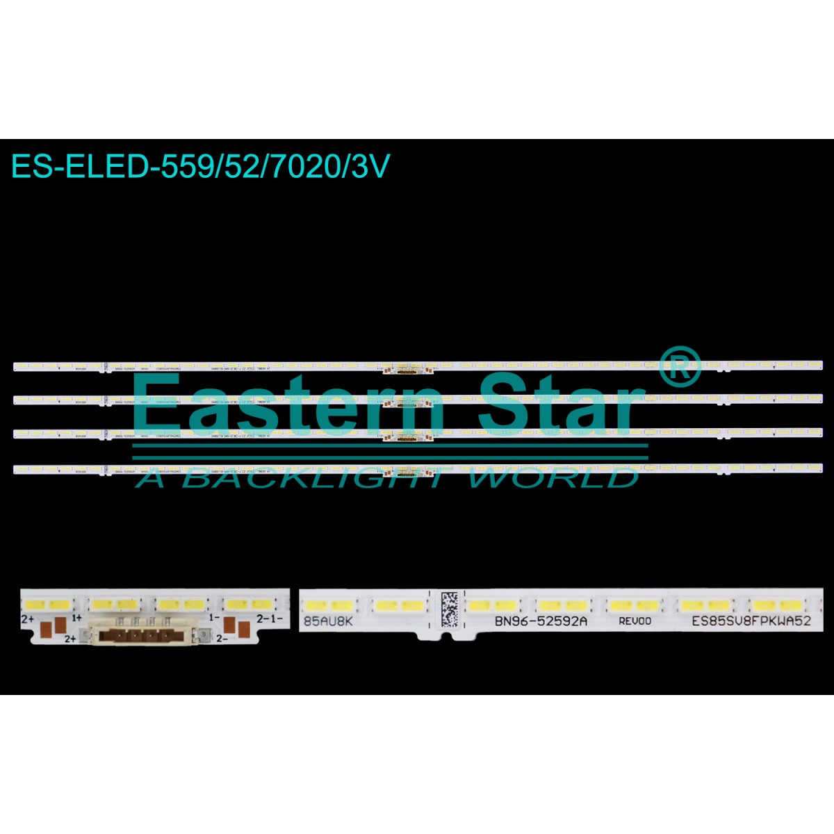 ES-ELED-559, SAMSUNG, QM85C UE85AU8000U UE85BU8000U UE85CU8000U, 85AU8K, BN96-52592A REV00, ES85SV8FPKWA52, TV LED BAR