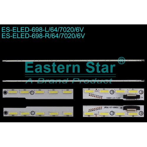 ES-ELED-698, PHILIPS, 58PUK6809/12, 58PUK6809, LED BAR, TOSHIBA 58L8400 LED BAR, PANASONIC, TX-58AS800E, TX-58AX802, LED BAR, V580D1-LS1-TREM7, V580D1-LS1-TLEM7, V580DK1-LS1, TV LED BAR