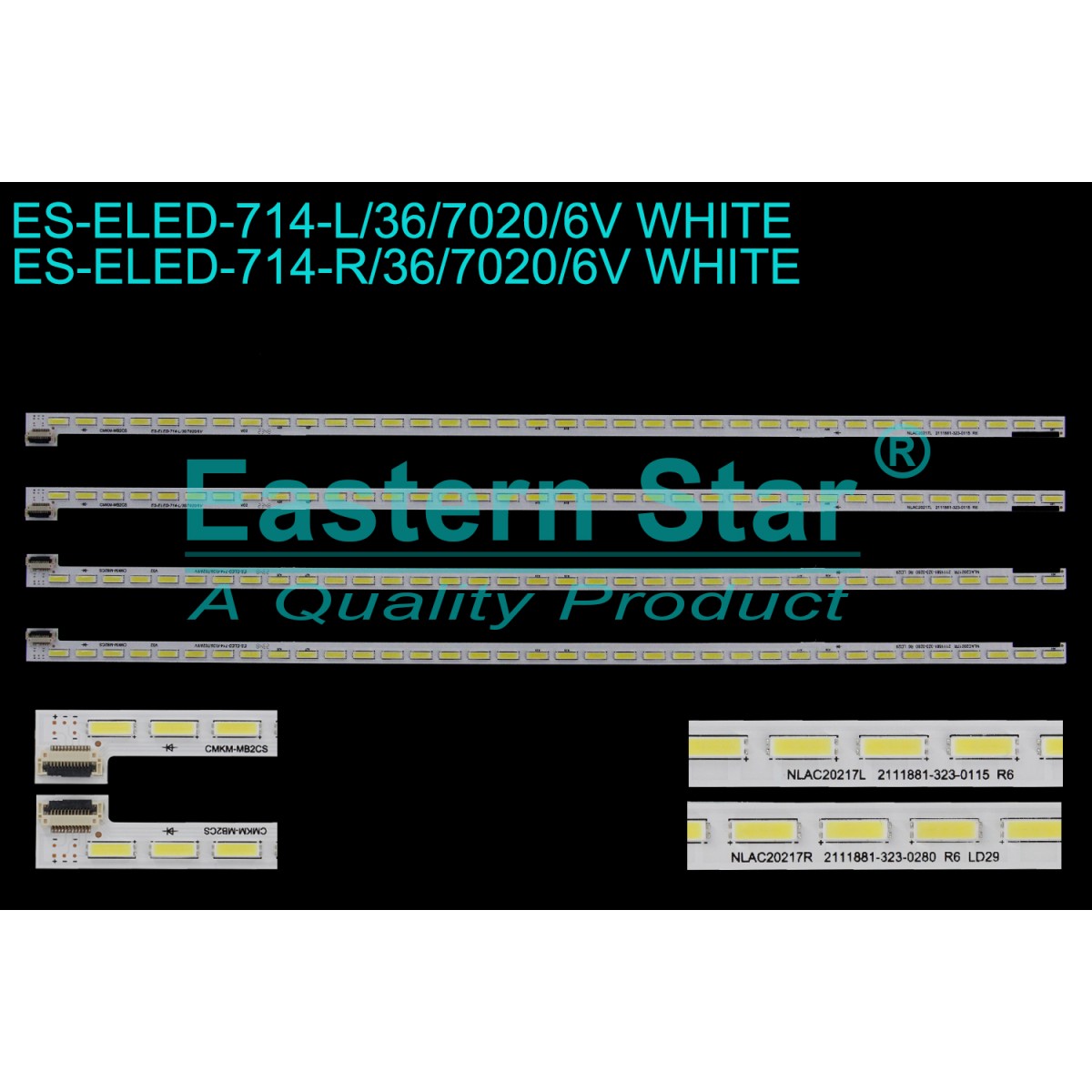 ES-ELED-714, SONY, KDL-55W905A, KDL-55W900A, BACKLIGHT, NLAC20217L, NLAC20217R, P61.P8302G001 4 ADET, TV LED BAR