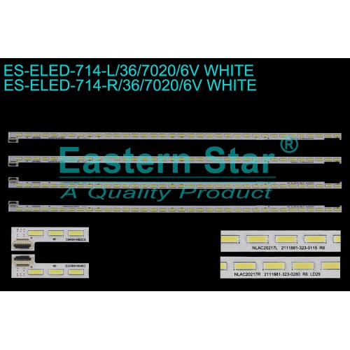 ES-ELED-714, SONY, KDL-55W905A, KDL-55W900A, BACKLIGHT, NLAC20217L, NLAC20217R, P61.P8302G001 4 ADET, TV LED BAR
