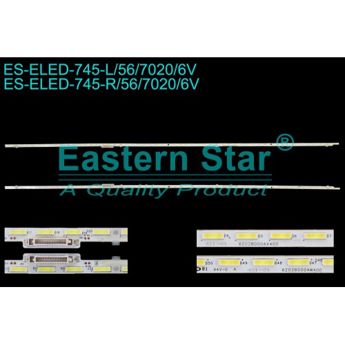 ES-ELED-745, LG, 58UH635V, 6202B000A0300 , B000XN3H31, V580DJ2-KS5 A REV.R1, TV LED BAR