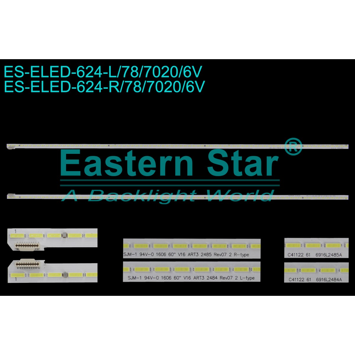 ES-ELED-624, LG, 60UF850V, 60" V16 ART3, 6916L 2484A  6916L 2485A, 6916L 2482A  6916L 2483A, TV LED BAR