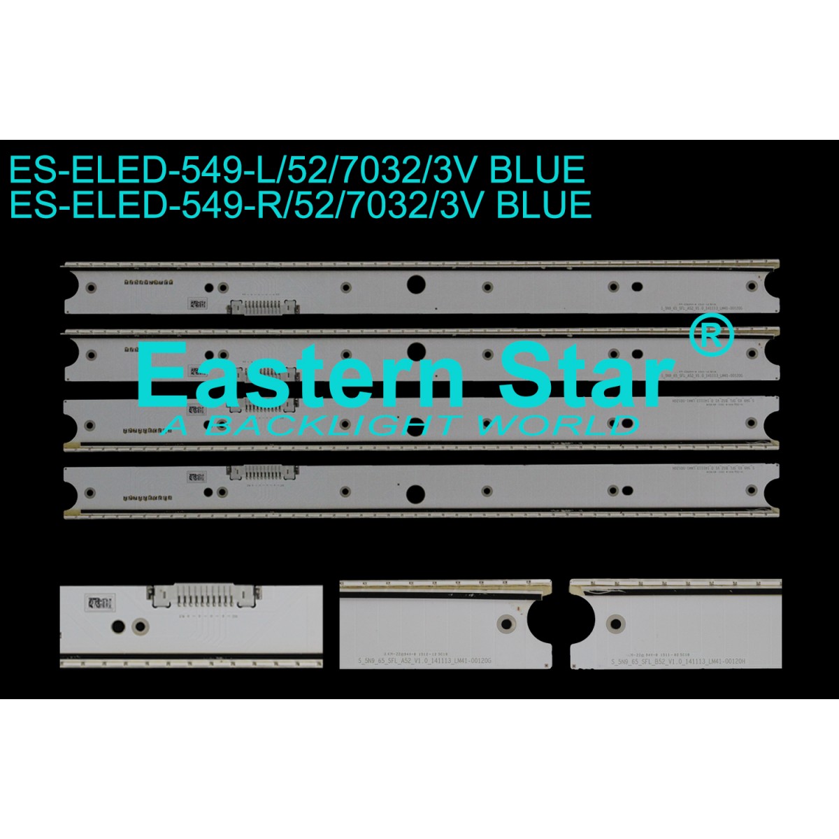 ES-ELED-549, (BEYAZ LEDLİ) SAMSUNG, BN96-34776A, BN96-34777A, UE65JS9000T, TV LED BAR