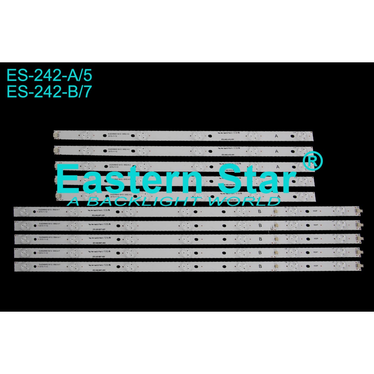 ES-242, AWOX 49124 TV LED BAR, DLED49HD 5X12 0002.A-1, DLED49HD 5X12 0002.A-2 KM0490LDLF10, WOON WN049LD5851-ATFM, AX049LD5851-ATFM, TV LED BAR