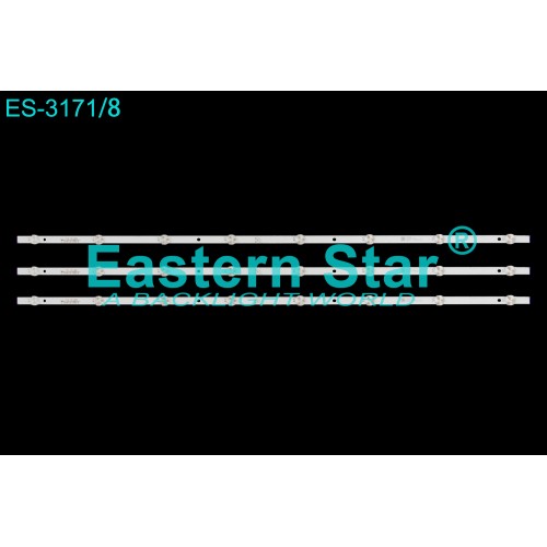 ES-3171, Dijitsu, DJTV431 LED BAR, KJ43D08-ZC22AG-13E 303KJ430041E 8S1P 8 LEDLİ, AWOX U4300STR/FH, 10943ST LED BAR, AWOX AWX-10943ST, LED BAR, DLED43HD 3X8 1002, ELECTROMASTER, ETV-143, LED BAR, 31.11.043000015, TV LED BAR
