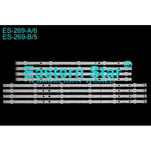 ES-269, SAMSUNG, BN96-28768A, BN96-28769A, UE46EH5000, UE46H5303, UE46H5373, UE46H6273, HG46EA590LS, ED46, ED46D, MD46C, D3GE-460SMB-R1, D3GE-460SMA-R2, 2013SVS46_3228N1, TV LED BAR