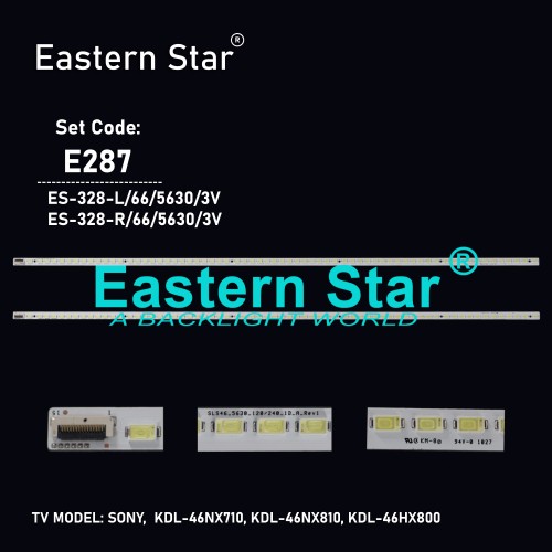 ES-ELED-328, SONY, KDL-46NX710, KDL-46NX810, KDL-46HX800, LJ64-02639A SLS46-5630-120/240-1D-A-REV1 B, SLS46_5630_120/240_1D_A_REV1, TV LED BAR