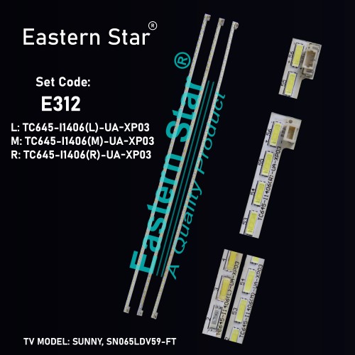 ES-ELED-599, SUNNY, SN065LDV59-FT, L: TC645-I1406(L)-UA-XP03, M: TC645-I1406(M)-UA-XP03, R: TC645-I1406(R)-UA-XP03, TV LED BAR