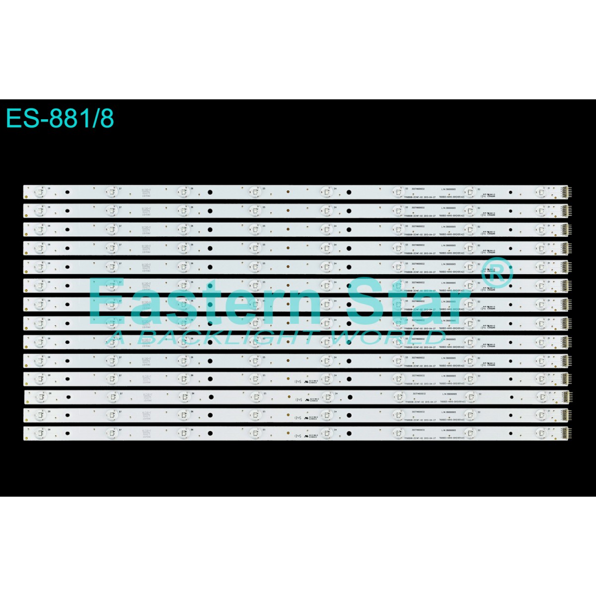 ES-881, SN060LDCV9202H-B-11, T600D3-HA10-D01(VER.A2), TF60D08-ZC14F-02, 14 ADET, TV LED BAR