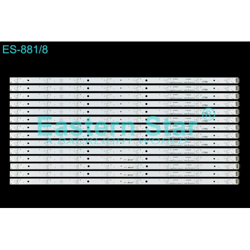 ES-881, SN060LDCV9202H-B-11, T600D3-HA10-D01(VER.A2), TF60D08-ZC14F-02, 14 ADET, TV LED BAR