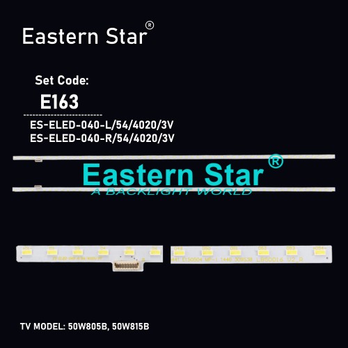 ES-ELED-040, SONY, 50W805B, 50W815B, TV LED BAR, 50'' 54LED 4020/3V LB50016 V3-L, 50 54LED 4020/3V 50W805B LB50016 V3-R, TV LED BAR