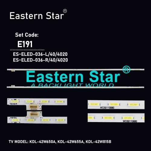 ES-ELED-036, 74.42T35.001-0-DX1, 74.42T31.002-0-DX1, T42-40-L, T42-40-R, SONY KDL-42W650A, KDL-42W655A, KDL-42W815B TV LED BAR