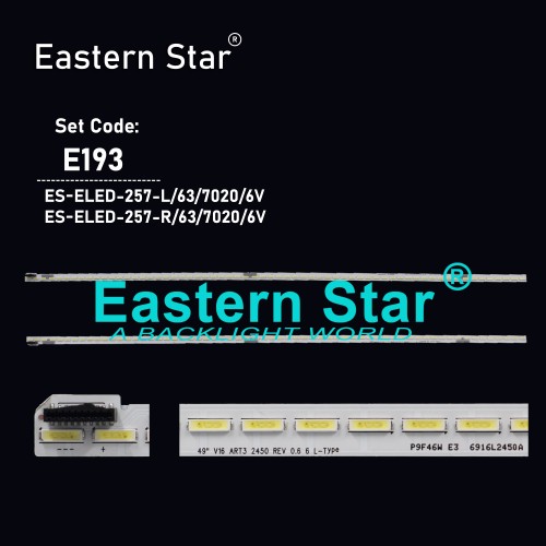 ES-ELED-257, LG, 49UH770V, 49'' V16 ART3 2450 REV 0.6 6 L-TYPE,  49'' V16 ART3 2451 REV 0.6 6 R-TYPE, LC490EQF (FJ)(M1), 6916L-2450A, 6916L-2451A, TV LED BAR